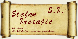 Stefan Krstajić vizit kartica